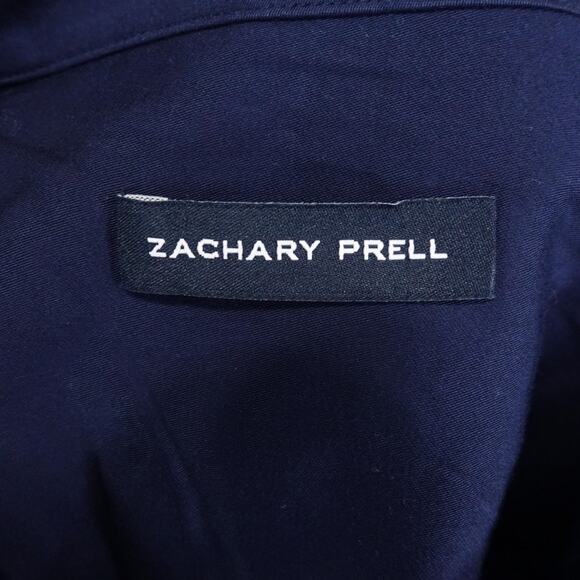 Zachary Prell Shirt Mens XL Blue Short Sleeve Button Front Cotton Plaid Casual - Picture 6 of 9